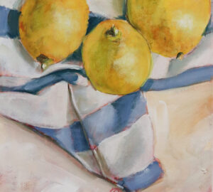 Lemons on cloth