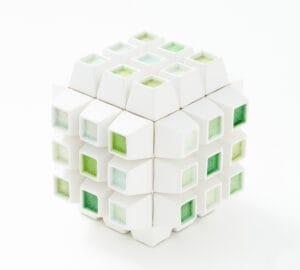 Modulaarinen kuutio, valkoinen ja vihreä sävy