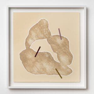 Abstrakti taide ruskea ja beige sävyilla.