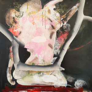 Abstrakti taide, värikkäitä pilkkuja ja viivoja.