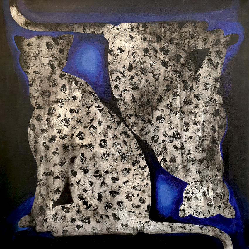 Taiteellinen maalaus kahdesta leopardikuvioidusta eläimestä