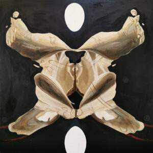 Abstrakti maalaus symmetrisillä muodoilla