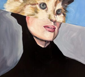 Taianomainen ihmisen ja kissan kasvojen fuusio