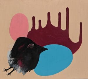 Abstrakti lintu värikartalla