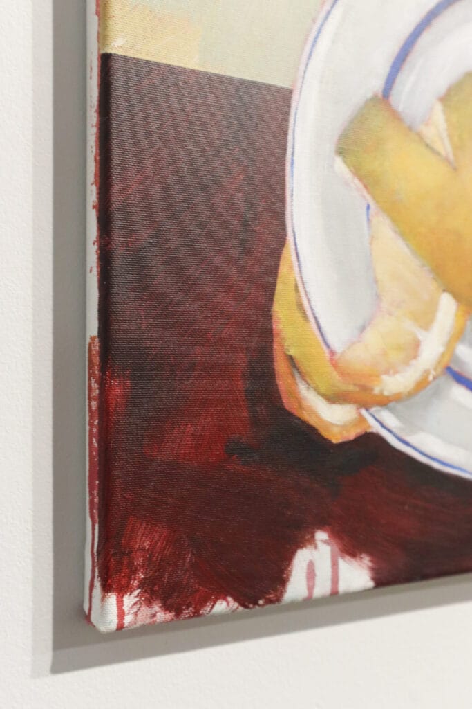 Värikäs maalaus seinällä, abstrakti kuva