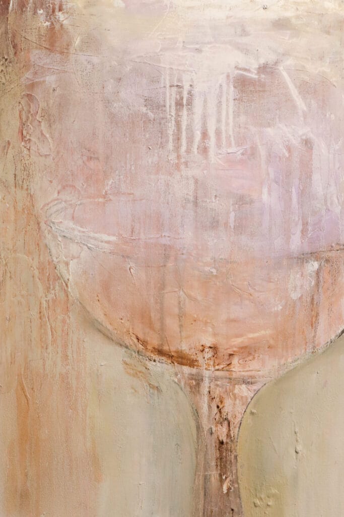 Abstrakti maalaus pastellisävyillä