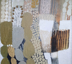 Abstrakti maalaus luonnon sävyillä