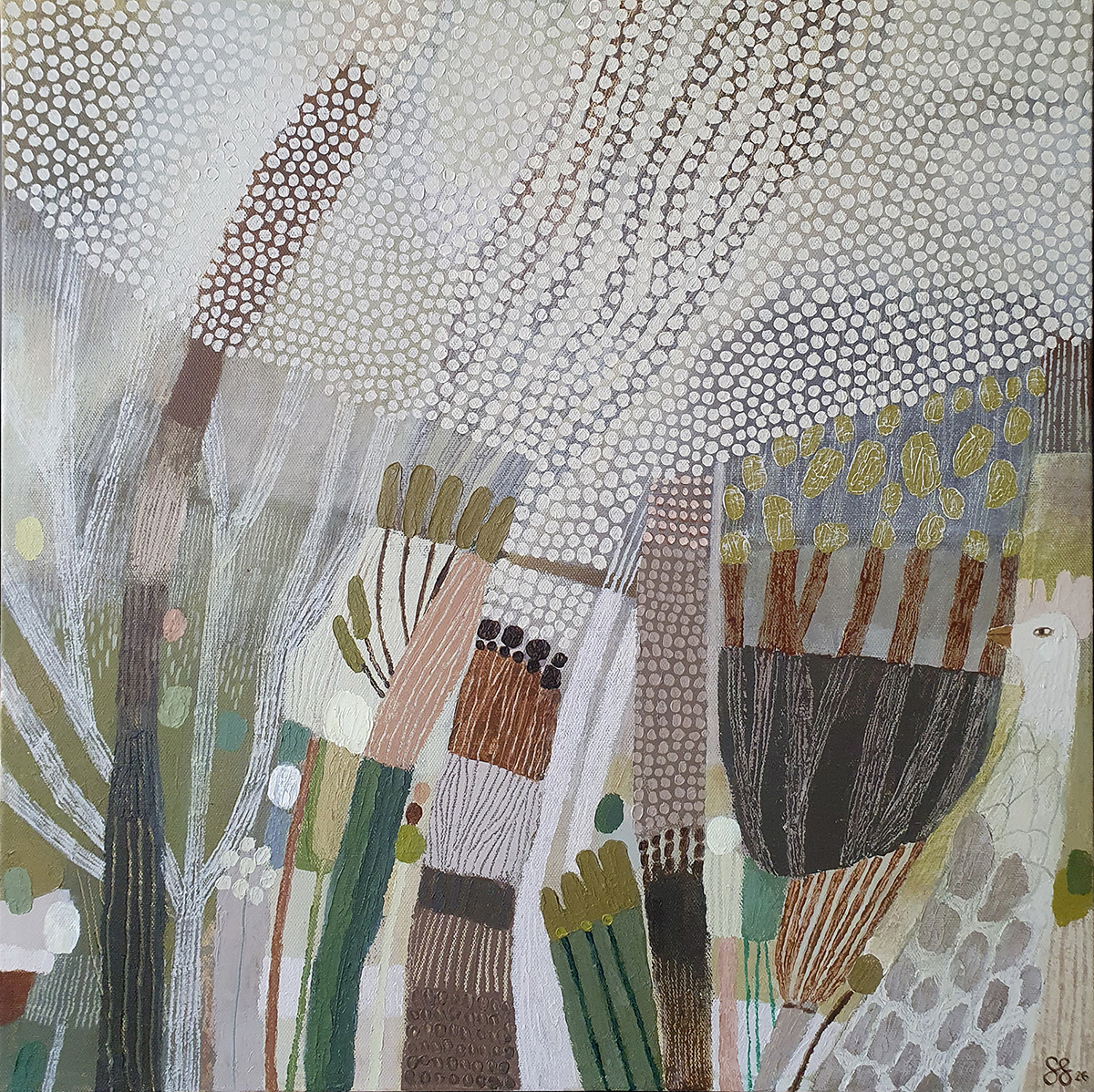 Abstrakti maalaus luonnon muodoista